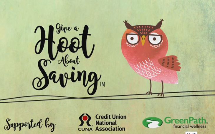 An owl saying "give a hoot about savings."