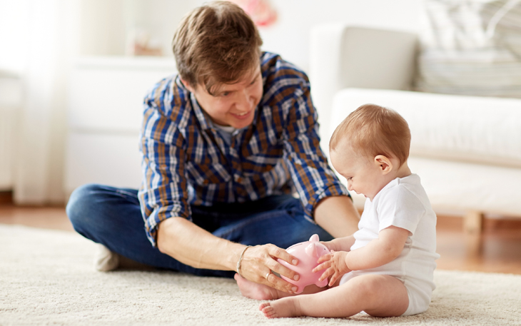 Dad and baby