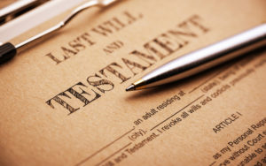 Photo of a Last Will and Testament