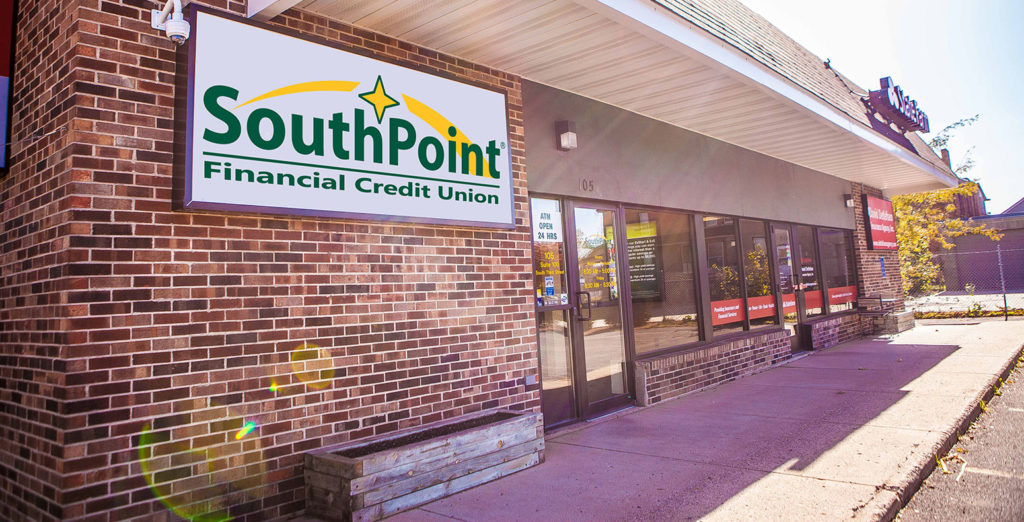 SouthPoint bank building and sign
