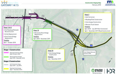 Map of New Ulm Gateway 14/15 Construction