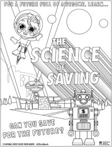 Science of Savings coloring sheet