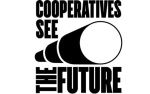 National Co-Op Month logo that says Cooperatives See the Future