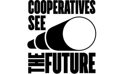 National Co-Op Month logo that says Cooperatives See the Future