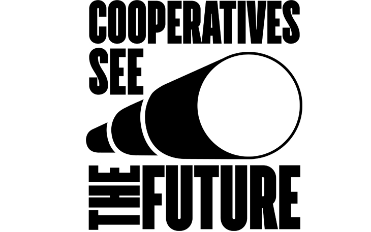 National Co-Op Month logo that says Cooperatives See the Future