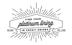 International Credit Union logo, which says "Find your platinum lining in credit unions."