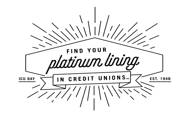 International Credit Union logo, which says "Find your platinum lining in credit unions."