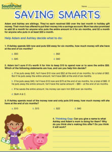 Savings worksheet