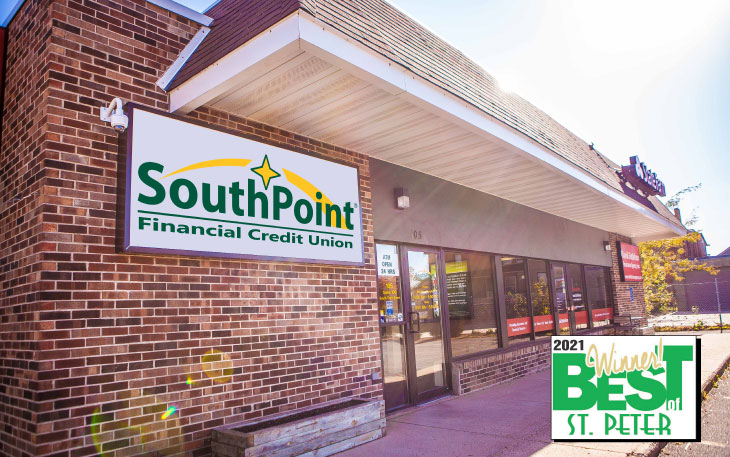 SouthPoint Financial Credit Union named Best Of in St. Peter, Minnesota.